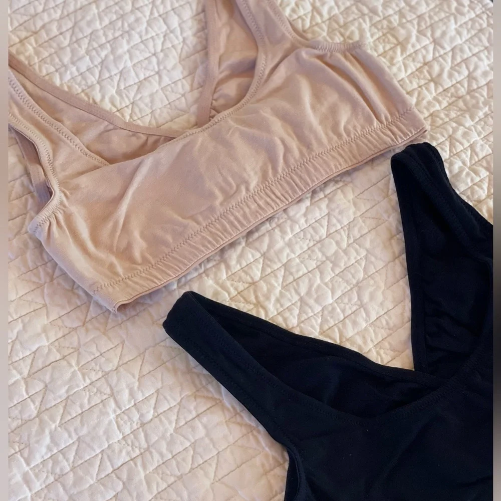 NWOT Motherhood Maternity two-pack wrap style nursing bras, size Small - Picture 4 of 6